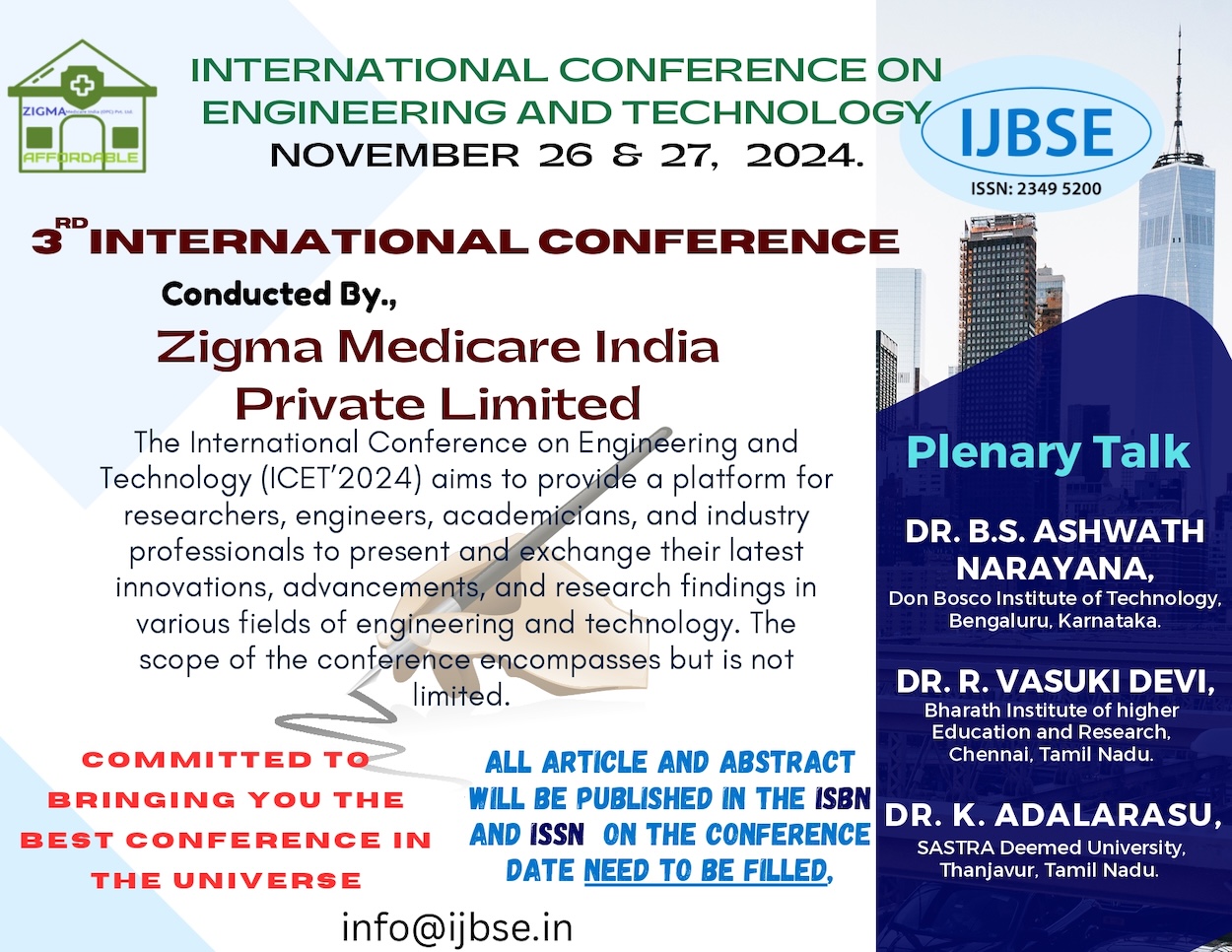 International Conference on Engineering and Technology 2024
